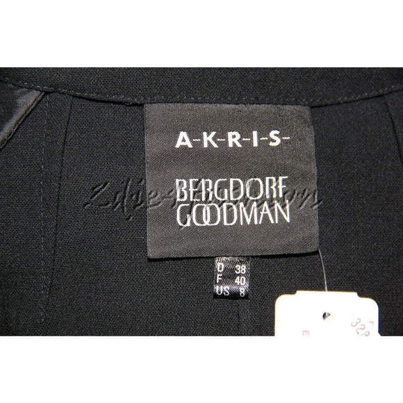 $3700 NWT AKRIS Stylish Black Long Light Wool Jacket Coat 8 - Picture 7 of 7